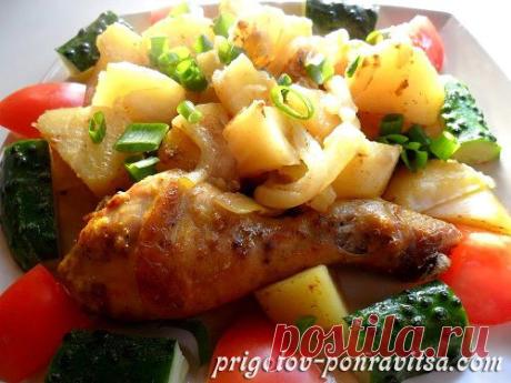 Куриные ножки, запеченные с картофелем в рукаве | Приготовь, понравится!