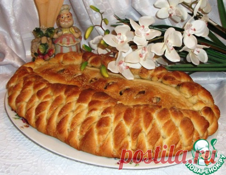 Постный пирог с яблоками и грецкими орехами - кулинарный рецепт