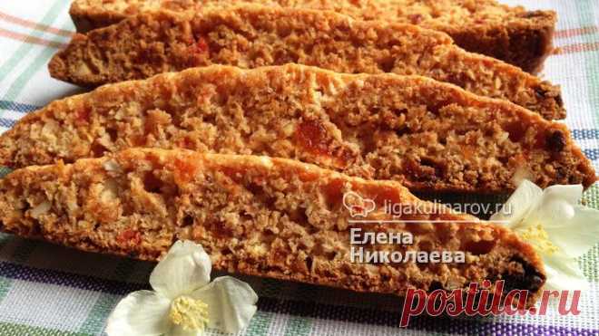 Бискотти с курагой и миндалем – рецепт с фото от Лиги Кулинаров, пошаговый рецепт