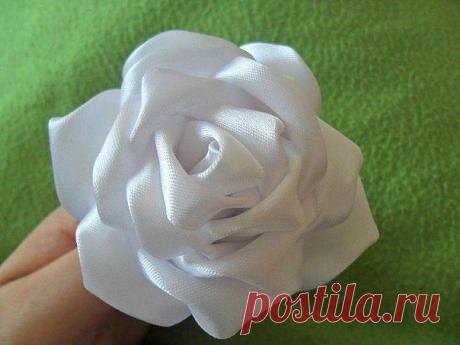 (+1) - Розы из лент | СВОИМИ РУКАМИ