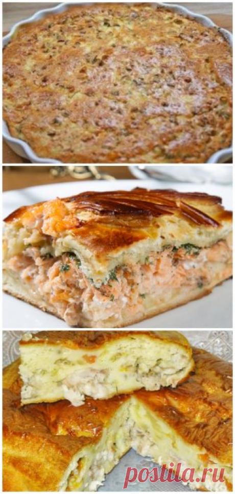 Очень простой заливной пирог. Начинку можно брать любую! - interesno.win