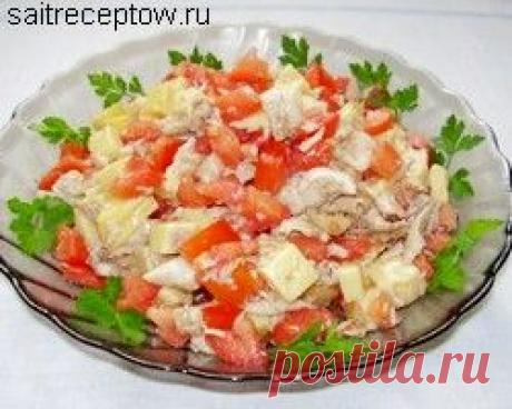 Салат - сыр курица помидоры | Сайт рецептов