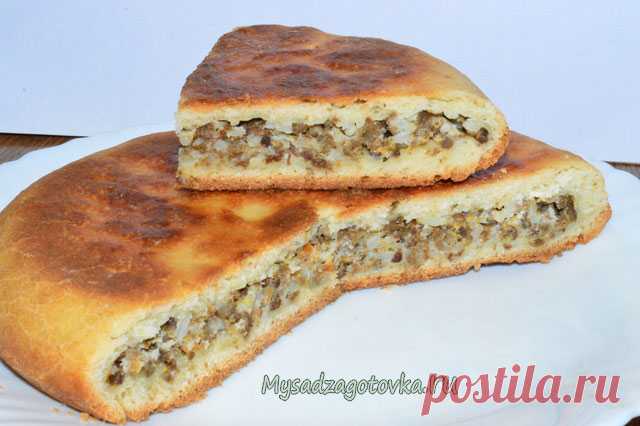 Пирог без духовки с мясной начинкой — Сад Заготовка
