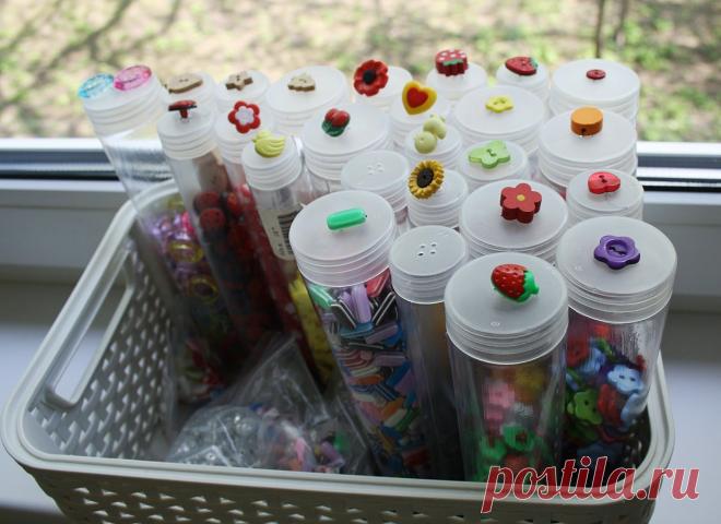 Ткани, ленты, пуговки: Организация хранения, личный опыт