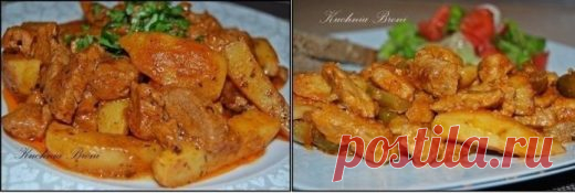 Сытное и очень вкусное рагу по-татарски – пальчики оближешь! Ингредиенты: говядина — 0,5 кг лук — 2 головки картофель — 5 средних штук маринованный огурец — 3 штуки томатная паста — 3 ст.л. лавровый лист душистый перец чеснок соль, перец зелень бульон Приготовление: Нарезать лук полукольцами. Мясо и картофель нарезать толстыми брусочками. Огурцы нарезать мелкими кусочками. Обжарить мясо на сильном огне порциями, лук обжарить […]