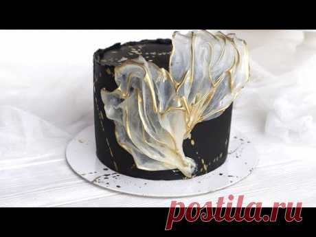 КРЕМ ДЛЯ ВЫРАВНИВАНИЯ Без сыра | Черный ганаш | BLACK CAKE | РИСОВЫЕ ПАРУСА |  ЧЕРНЫЙ ТОРТ