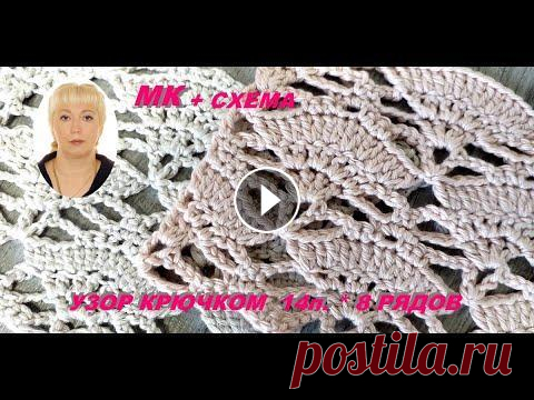 Ажурный нарядный узор крючком для летнего кардигана. МК + схема СХЕМА ОПТОВЫЙ МАГАЗИН ПРЯЖИ ГРУППА ВК...