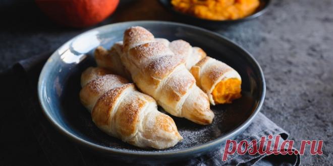 Простые домашние круассаны с тыквой