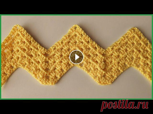 Узор Зигзаг крючком. Вязание крючком / Zigzag crochet pattern Узор Зигзаг крючком. Вязание крючком / Zigzag crochet pattern Рада приветствовать вас на своем канале. В данном видео мы с вами свяжем очень простой у...