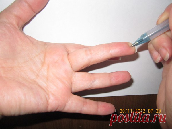 El punto singular en el dedo - guardar!.