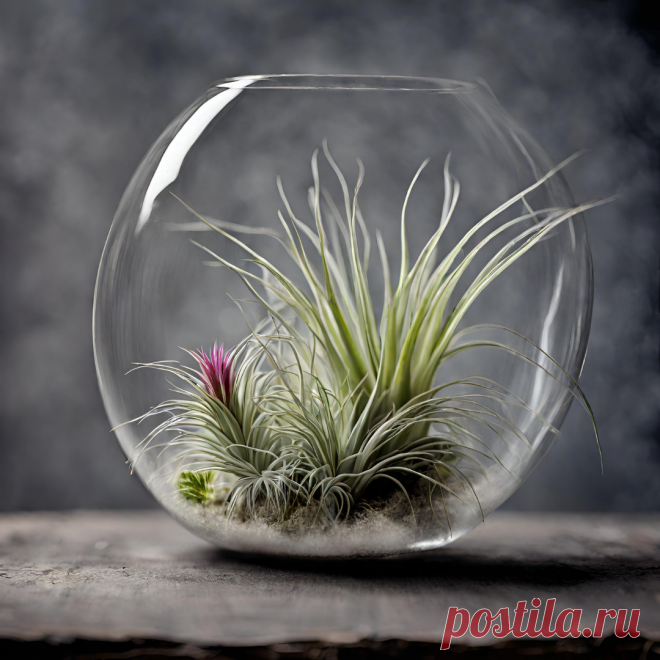 20 фото: тилландсия атмосферная в интерьере | Комнатные цветы и растения