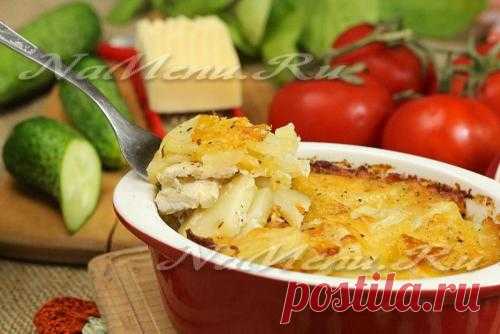 Запеканка с курицей и картошкой в духовке, рецепт с фото