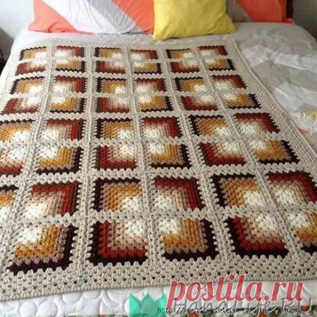 Отличный плед бабушкин квадрат