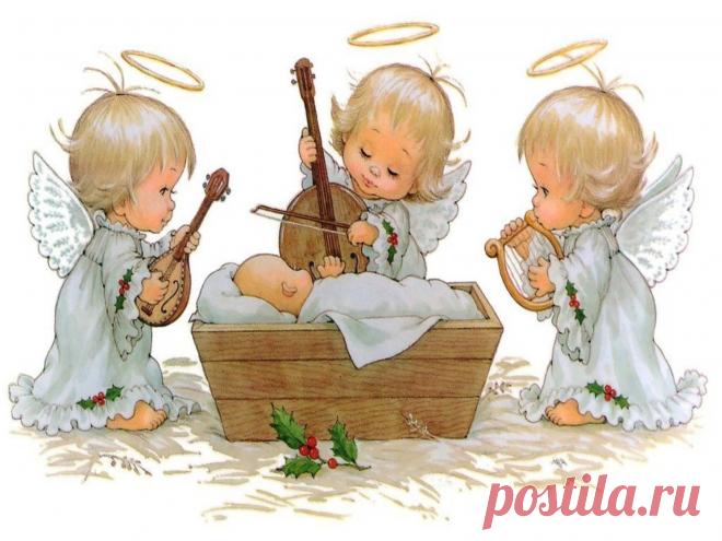 Рисунок на тему рождество христово ангел прилетел
