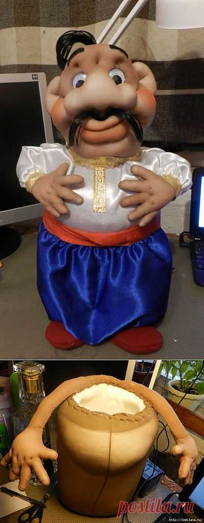 МИНИ-БАР "ХОХОЛ" - ЗАНАЧКА ДЛЯ БУТЫЛКИ.Мастер-класс от Юлии Лазаревой.