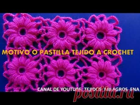 Motivo tejido a crochet # 1, especial para blusas y ponchos a crochet - YouTube