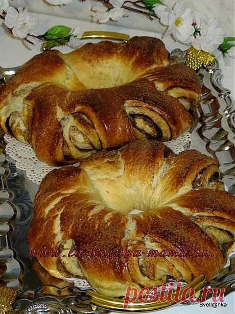 Нарядные творожные булочки с корицей
