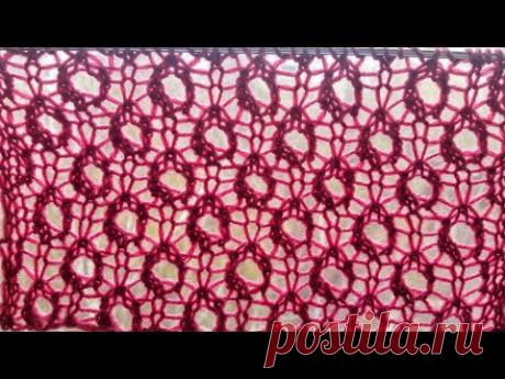 Шикарный ажурный узор Птичий глаз / Вязание спицами / Bird's eye pattern knitting