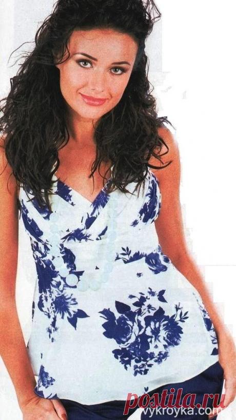 Топ с широким поясом и драпированным лифом