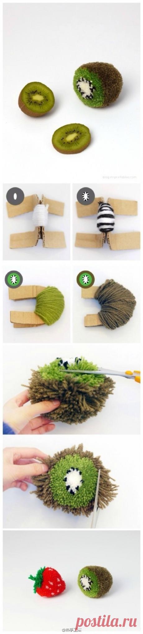 毛线球奇异果-堆糖,美好生活研究所