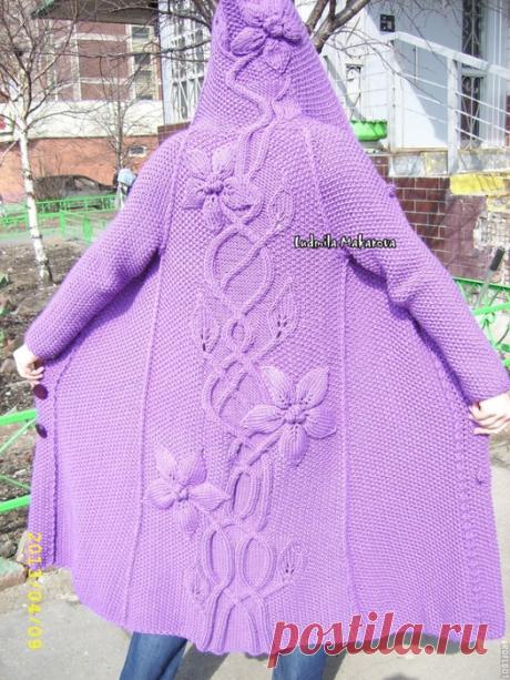 Пальто "Сиреневый Клематис" от Людмилы Макаровой - maxama