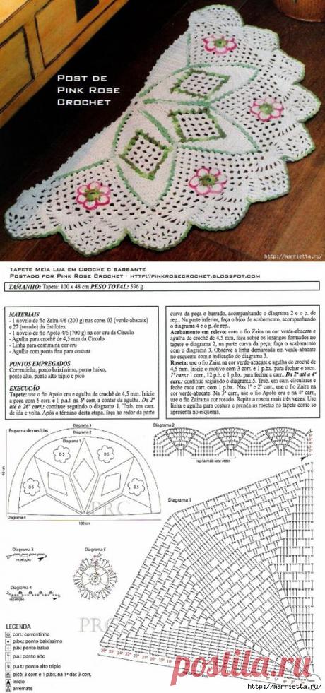 Вязание крючком. Коврики и комплекты для ванной из меланжевой пряжи.