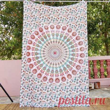 Indian Mandala Hippie Tapestry Wall Hanging Bedding Bedspread Twin Ethnic Throw | eBay