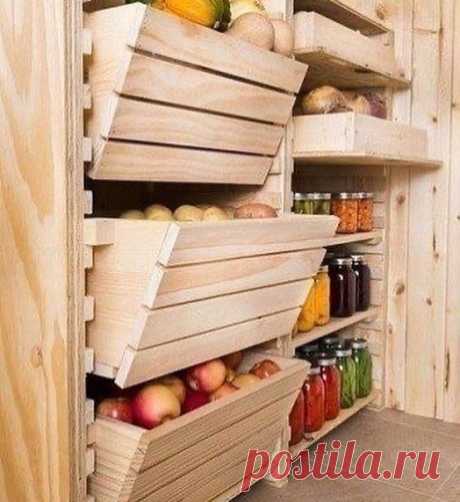 Красивое и удобное хранение урожая.