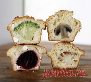 сырные кексы с начинкой