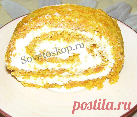 Морковно-творожный рулет - Советоскоп