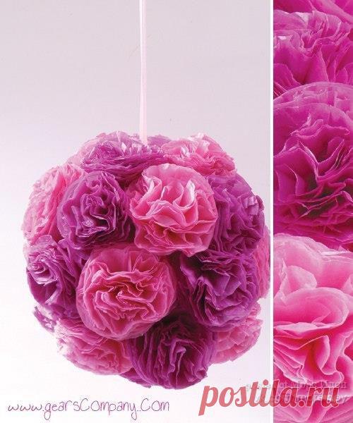 Цветочный шар :) / Рукоделие