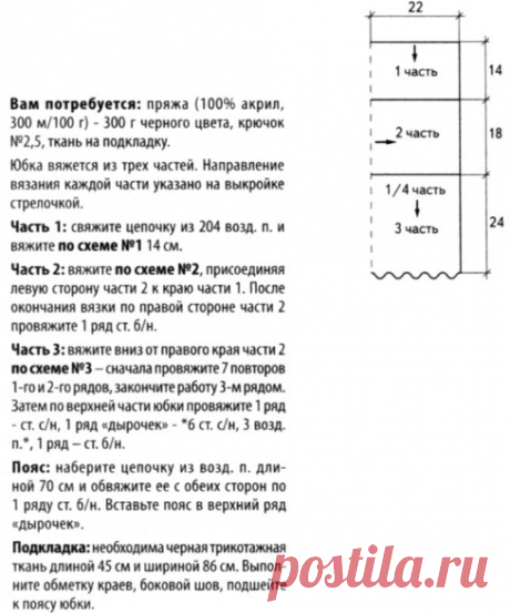 Вязание юбки