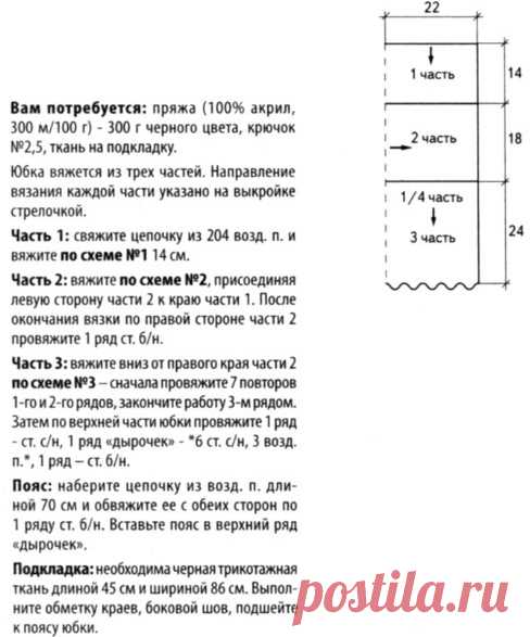 Вязание юбки