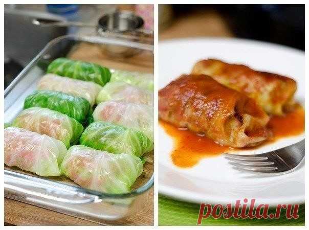 10 самых вкусных рецептов голубцов - обязательно сохраните

1. Голубцы с грибами

Ингредиенты:

Белокочанная капуста — 8–10 листьев
Вода
Соль — по вкусу
Растительное масло — 2 ст. л.
Для начинки:
Свежие грибы — 500 г или сушеные грибы — 100 г
Томатная паста — 1–2 ст. л.
Рассыпчатая рисовая каша — 1/2 ст.
Соль — по вкусу

Приготовление:

1. Капустные листья проварить в кипящей воде 2–3 мин., вынуть из воды, дать воде стечь.
2. При необходимости жесткие прожилки листьев слег...