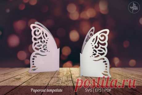 Butterfly papercut tempelate, SVG cutting file