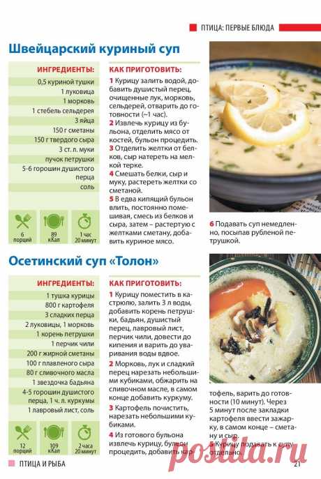 Швейцарский куриный суп. Осетинский суп &quot;Толон&quot;