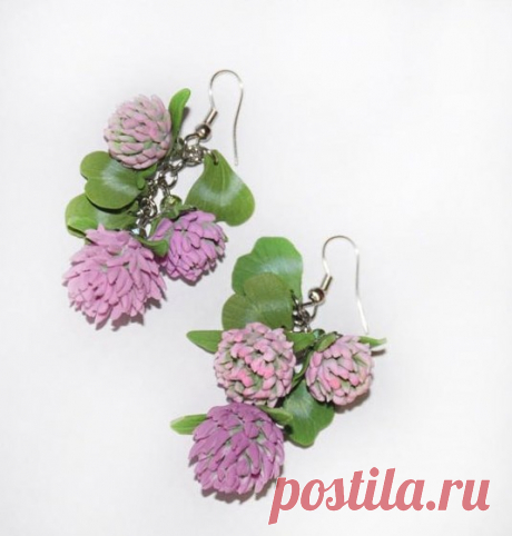 Клевер из полимерной глины