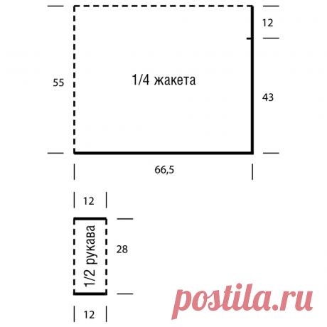 Безразмерный кардиган с высокими планками рукавов - схема вязания спицами. Вяжем Кардиганы на Verena.ru