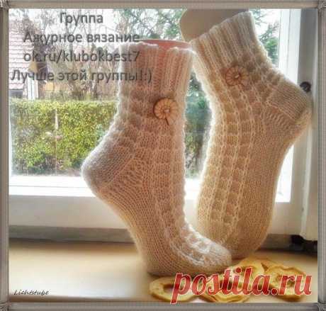 Узор для носков спицами | Клубок