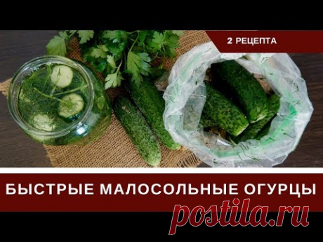 Быстрые Малосольные Огурцы В Пакете И В Минералке