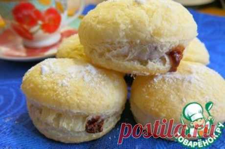 Пышечки "Лень лепить" с бананом и шоколадом - кулинарный рецепт