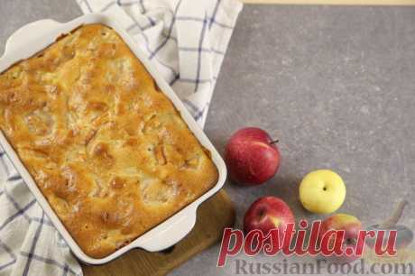 Рецепт: Яблочный пирог на сметане на RussianFood.com