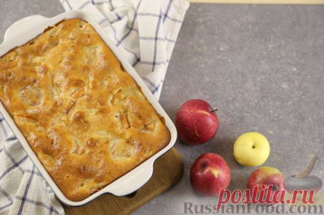 Рецепт: Яблочный пирог на сметане на RussianFood.com