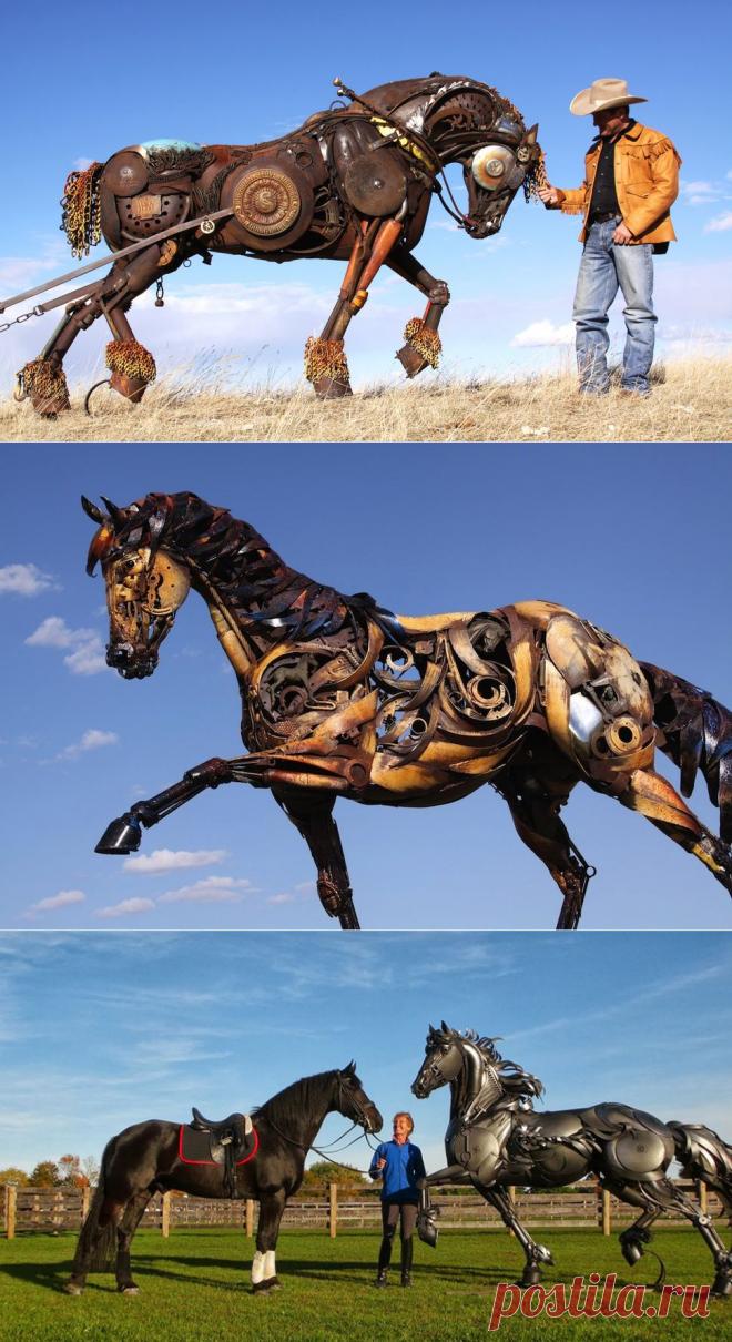16 обалденных скульптур из металлолома