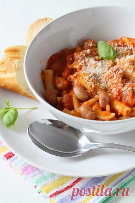 tatianovski: Pasta con fagioli rossi e basilico/ Паста с красной фасолью и базиликом