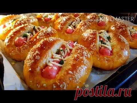 Даже кушать жалко! А всего то нужно сосиска и немного муки! Потрясающие Булочки из простых продуктов - YouTube