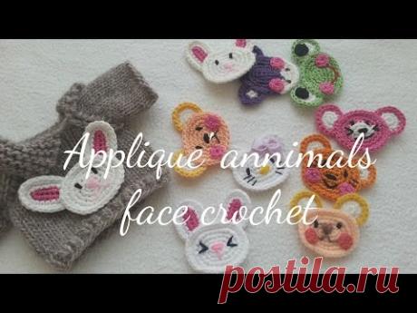 ANNIMALS FACE CROCHET / APPLIQUE' - YouTube