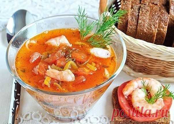 Томатный суп с лапшой●