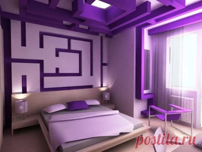 Фиолетовый цвет в интерьере. 50 различных вариантов