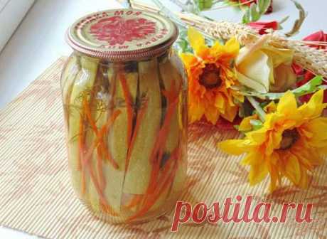 Маринованные кабачки с морковью — Сад Заготовка